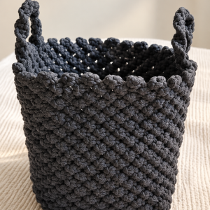 Cestito de trapillo gris