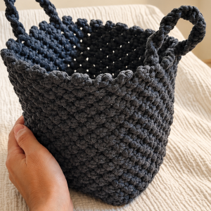 Cestito de trapillo gris
